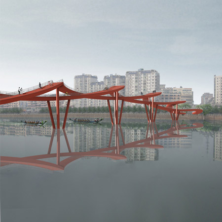 Nanhe River Landscape Bridge by WXY Architecture Nanhe River Landscape Bridge by WXY Architecture