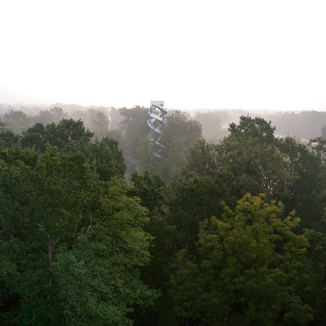 Observation Tower on the River Mur by terrain loenhart mayr Observation Tower on the River Mur by terrain loenhart mayr