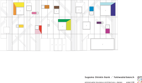 Sugamo Shinkin Bank Tokiwadai Branch by Emmanuelle Moureaux