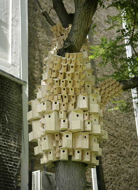 Spontaneous City in the tree of heaven by London Fieldworks