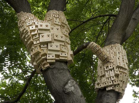 Spontaneous City in the tree of heaven by London Fieldworks
