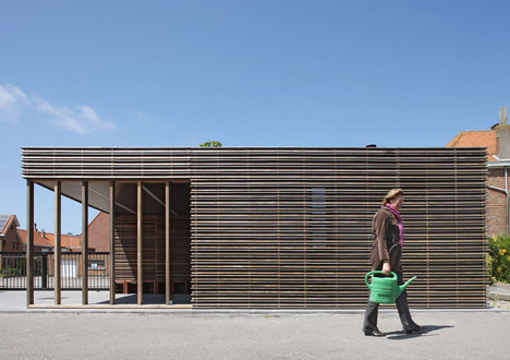 Entrance Pavilion Cemetery Blankenberge by Hansteerds Architectuur Entrance Pavilion Cemetery Blankenberge by Hansteerds Architectuur