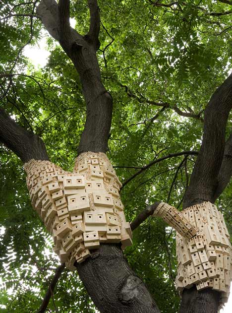 Spontaneous City in the tree of heaven by London Fieldworks