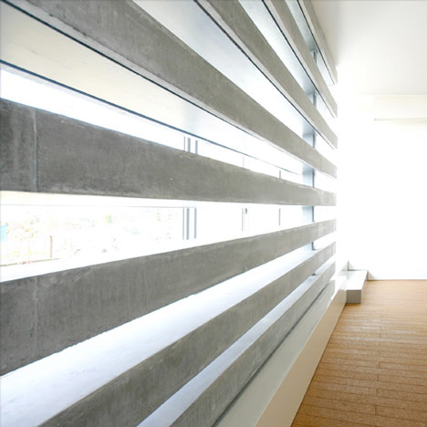 House with a Concrete Louver by StudioGreenBlue 