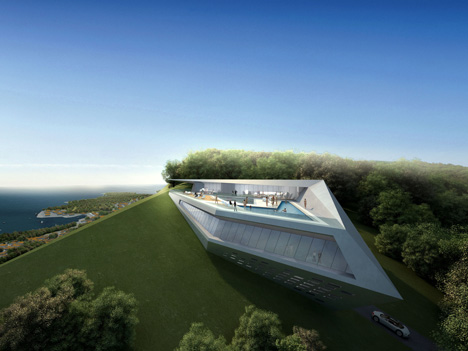 Dezeen_Zaha_Hadid_Architects_Dubrovnik_Rock06 Prototype villa for golf and spa club, Dubrovnik by Zaha Hadid Architects