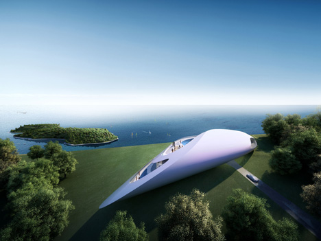 Dezeen_Zaha_Hadid_Architects_Dubrovnik_Shell04 Prototype villa for golf and spa club, Dubrovnik by Zaha Hadid Architects