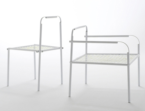 Bamboo-steel chair by Nendo for Yii Bamboo-steel chair by Nendo for Yii