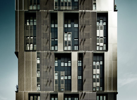 Social Housing Tower in Plaza Europa by R+B Arqts Social Housing Tower in Plaza Europa by R+B Arqts