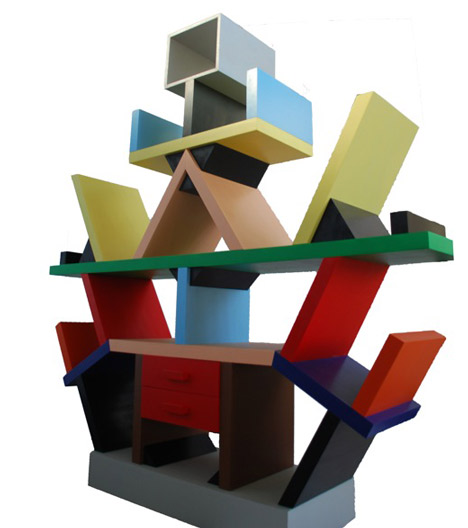 Carlton bookcase by Ettore Sottsass, copied by Evelyn Malinowska Carlton bookcase by Ettore Sottsass, copied by Evelyn Malinowska