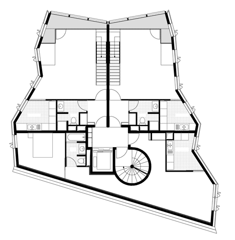 Housing and gallery on Bastille Place by Plan01