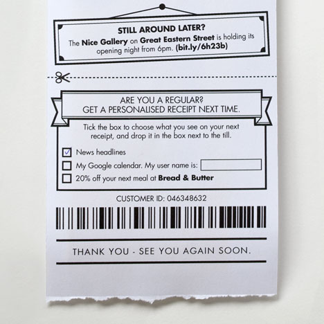 Receipt redesign by BERG Receipt redesign by BERG