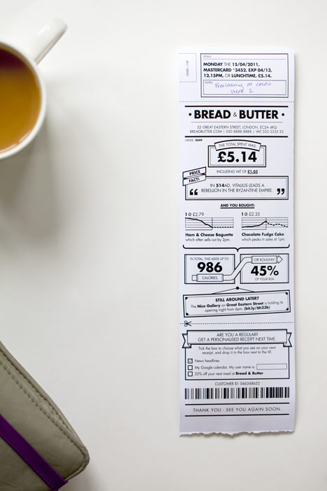 Receipt redesign by BERG Receipt redesign by BERG