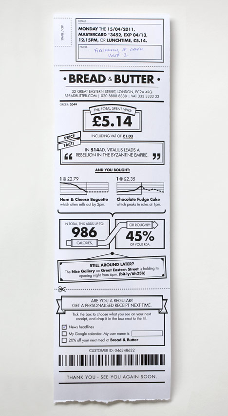Receipt redesign by BERG Receipt redesign by BERG
