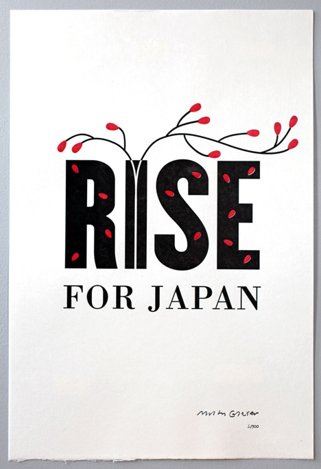 Rise for Japan by Milton Glaser 