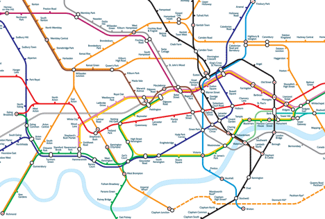 London Tube Map by Mark Noad Design