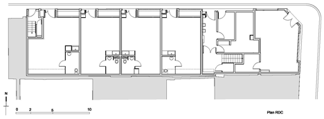 8 dwellings, 4 artist studios and 1 retail area by Charles-Henri