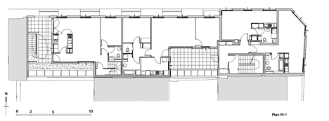 8 dwellings, 4 artist studios and 1 retail area by Charles-Henri