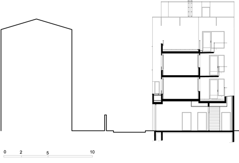 8 dwellings, 4 artist studios and 1 retail area by Charles-Henri
