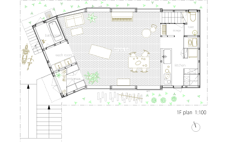 House with Empty Lot by ON design
