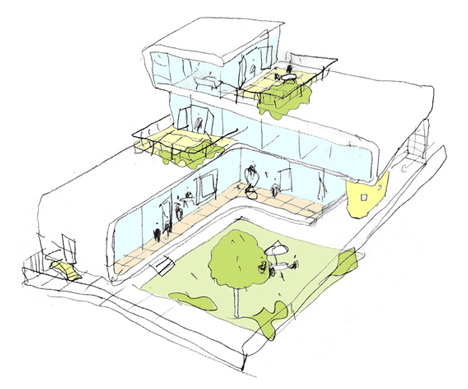 Redbridge Welcome Centre by Peter Barber Architects