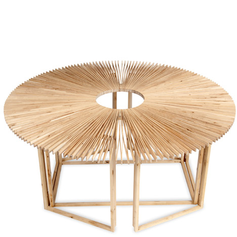 Fan Table by Mauricio Affonso at Ventura Lambrate