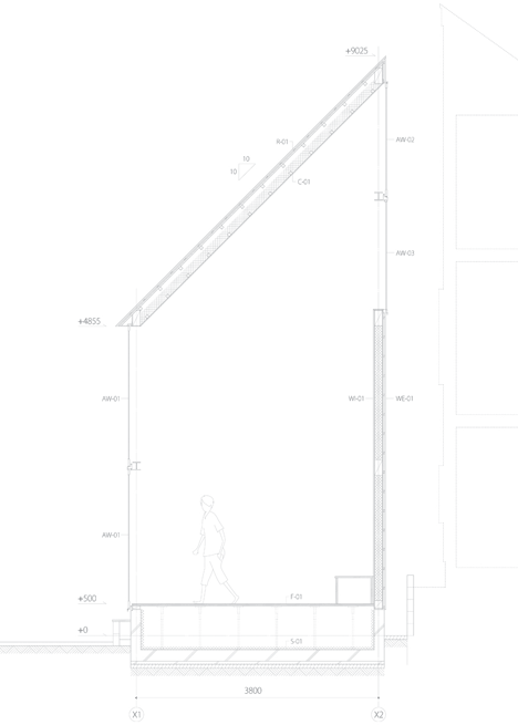 Small house in Shinjuku by Junpei Nousaku Architects