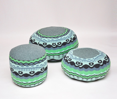 Frank, Henry and Ernes pouffes by Donna Wilson for SCP Frank, Henry and Ernes pouffes by Donna Wilson for SCP