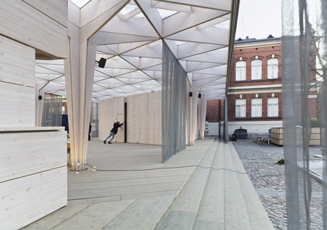 The World Design Capital Helsinki 2012 Pavilion by Aalto University Wood Studio students