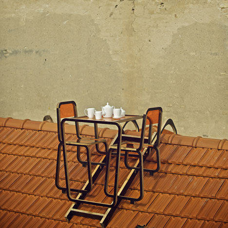 Ridged Roof Furniture by Ainė Bunikytė Ridged Roof Furniture by Ainė Bunikytė