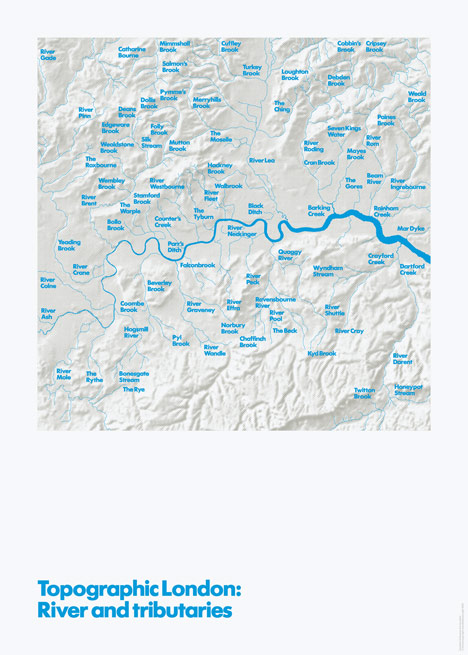 Topographic London posters by Melissa Price at Dezeen Super Store