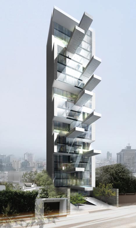 Sky Condos by DCPP features cantilevered pools Sky Condos by DCPP features cantilevered pools