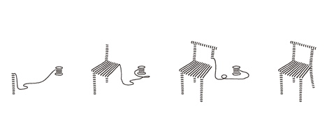 Fishline Chair by Nendo
