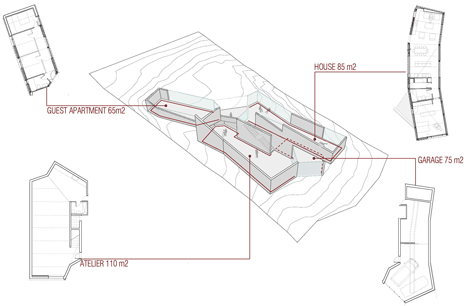 House and Atelier for Lara Rios by F451 Arquitectura