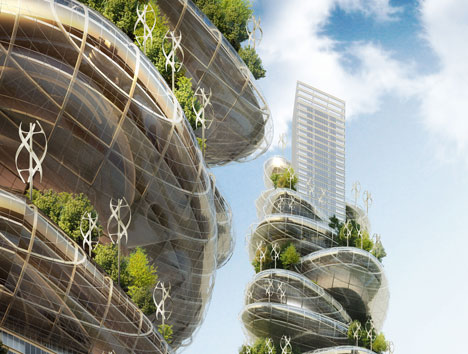 Asian Cairns by Vincent Callebaut