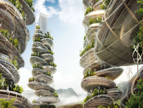 Asian Cairns by Vincent Callebaut