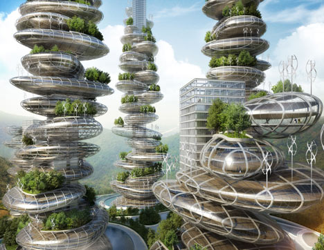 Asian Cairns by Vincent Callebaut