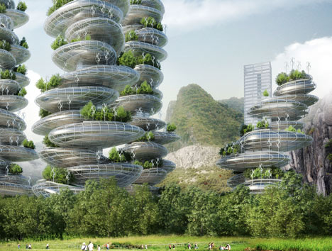 Asian Cairns by Vincent Callebaut