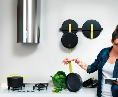 Hook pans by Karim Rashid for TVS