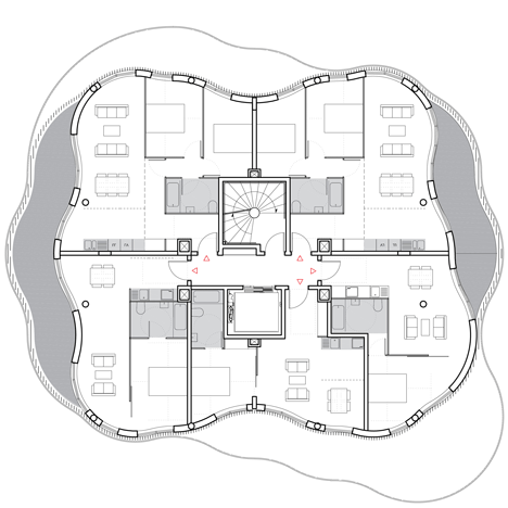 Lot 2, Jardins de la Lironde by Farshid Moussavi Architecture