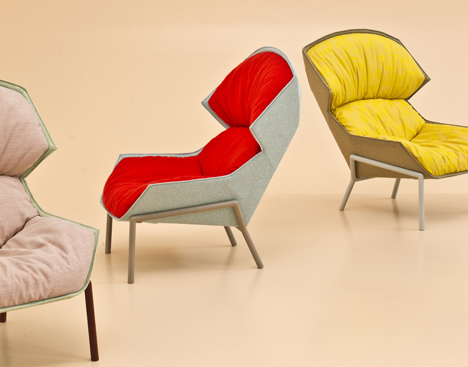 Clarissa Hood armchair and chair by Patricia Urquiola for Moroso