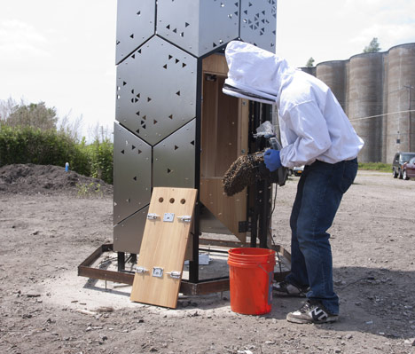Skyscraper for bees by University at Buffalo students Skyscraper for bees by University at Buffalo students