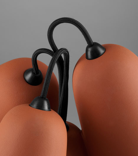Terracotta lamps by Tomas Kral