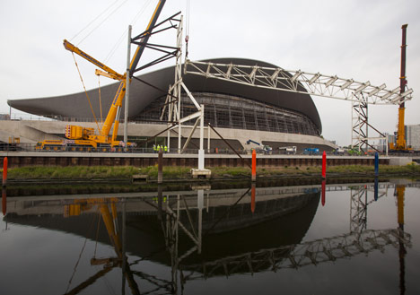 Wings removed from Zaha Hadid's Olympic Aquatics Centre Wings removed from Zaha Hadid's Olympic Aquatics Centre