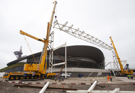Wings removed from Zaha Hadid's Olympic Aquatics Centre Wings removed from Zaha Hadid's Olympic Aquatics Centre
