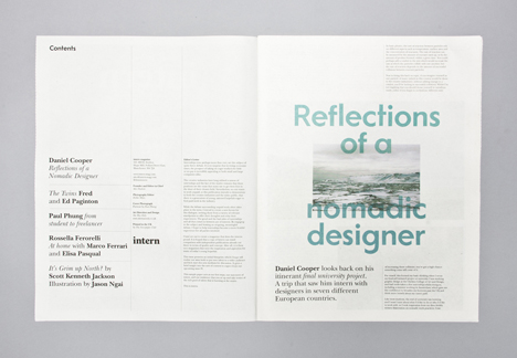 Intern magazine for creative industries