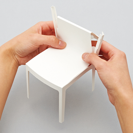 1/5 scale paper chair by Taiji Fujimori