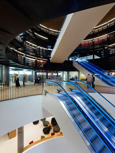 Library of Birmingham book rotunda