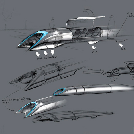 Elon Musk reveals designs for supersonic Hyperloop transport system