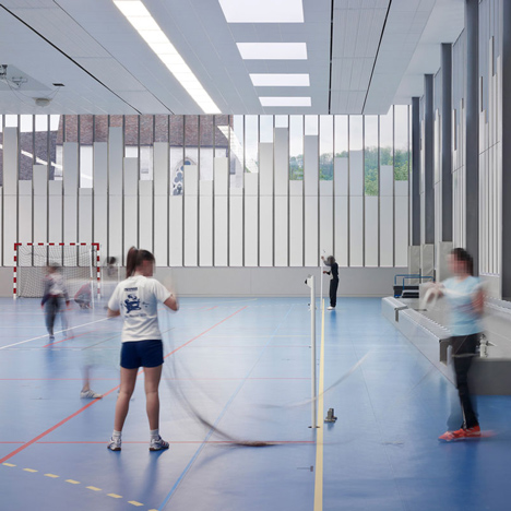 Gymnasium and Town Hall esplanade by LAN Architecture