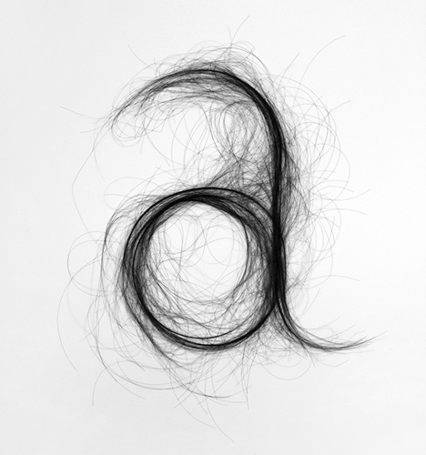 Hair Typography by Monique Goossens